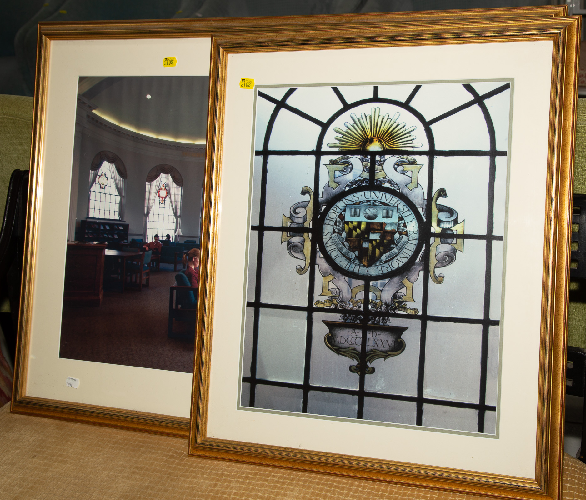 TWO FRAMED HOPKINS UNIVERSITY