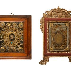 Two Framed Italian Saint