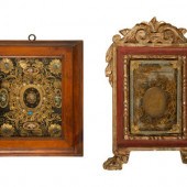 Two Framed Italian Saint Reliq