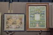 TWO FRAMED ITEMS.  American  l