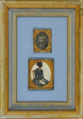 TWO FRAMED ITEMS19th CenturyTw