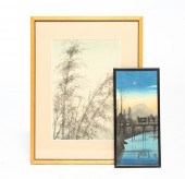 TWO FRAMED JAPANESE WOODBLOCK