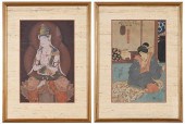 TWO FRAMED JAPANESE WOODBLOCK