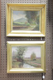 TWO FRAMED LANDSCAPE PAINTINGS