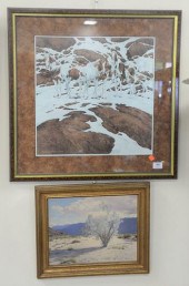 TWO FRAMED LANDSCAPES, BEV DOO