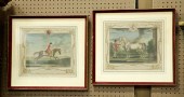 TWO FRAMED LITHOGRAPHS.  Europ