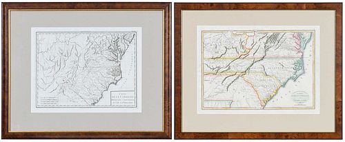 TWO FRAMED MAPS OF THE