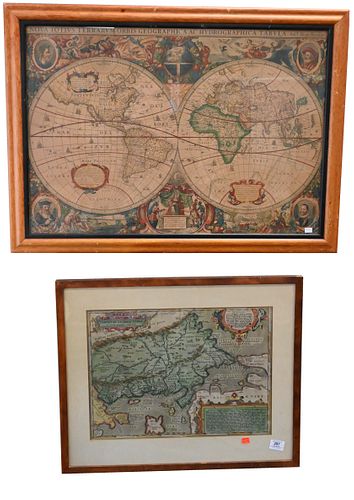TWO FRAMED MAPSTwo Framed Maps,