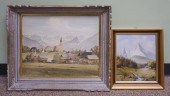 TWO FRAMED MOUNTAINOUS LANDSCA