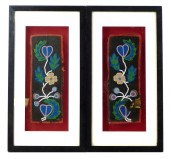 TWO FRAMED NATIVE AMERICAN BEA