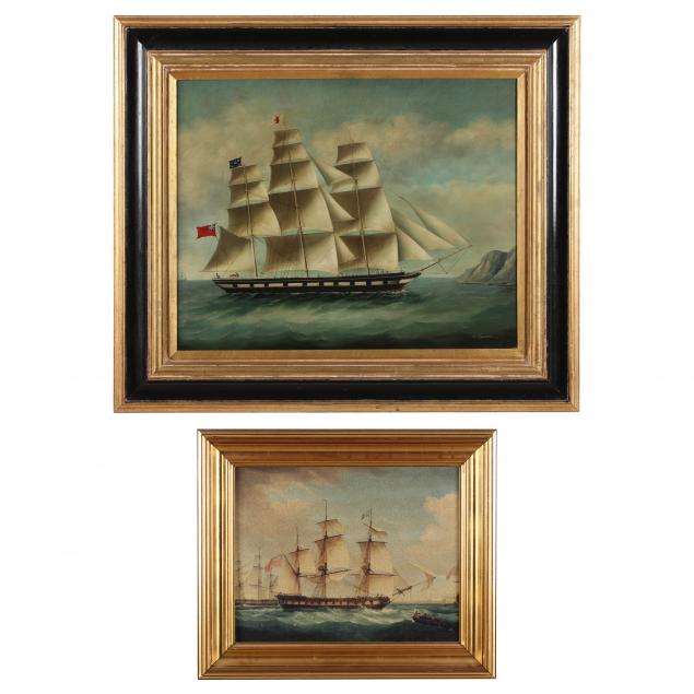 TWO FRAMED NAUTICAL SCENES