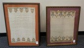 TWO FRAMED NEEDLEWORK PICTURES