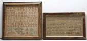 TWO FRAMED NEEDLEWORK SAMPLERS