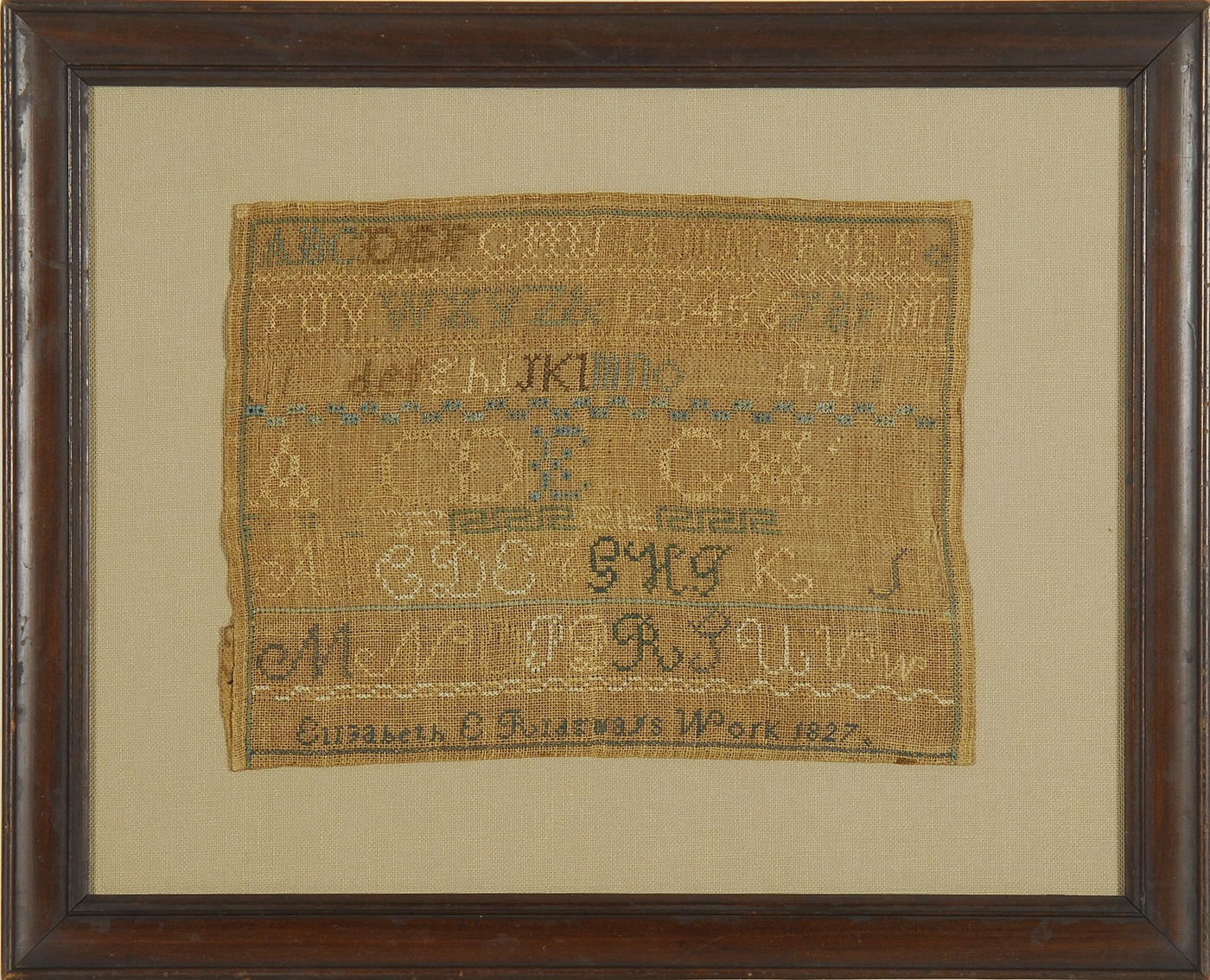 TWO FRAMED NEEDLEWORK