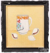 TWO FRAMED NEEDLEWORKSTwo fram
