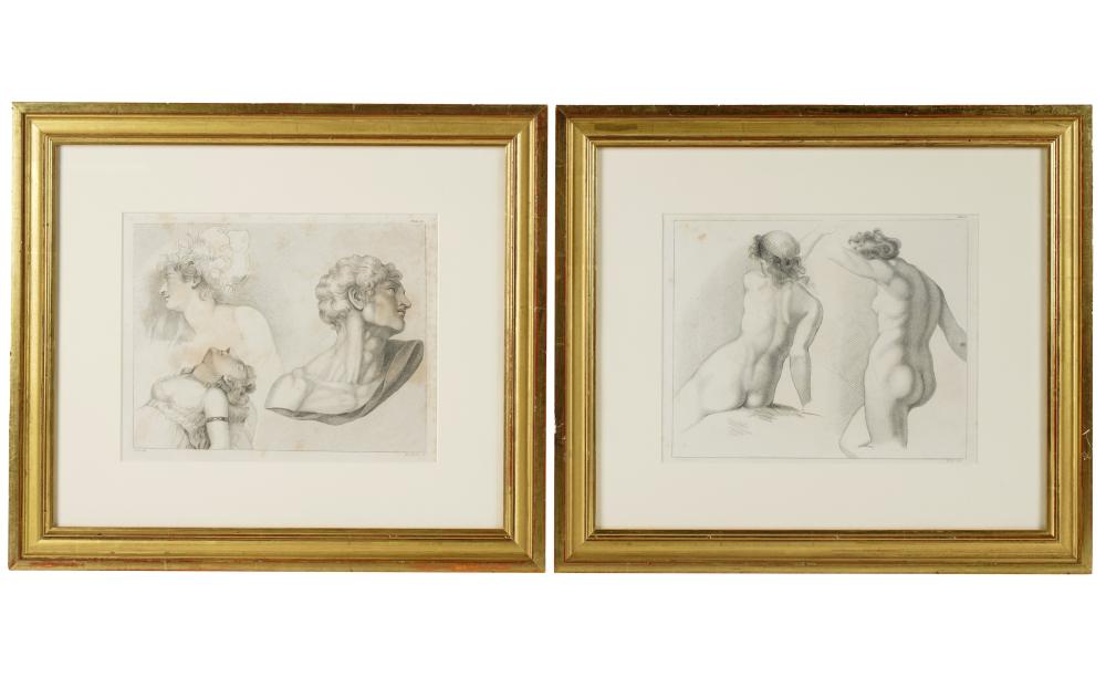 TWO FRAMED NEOCLASSICAL-STYLE