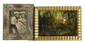 TWO FRAMED OIL PAINTINGS, INCL