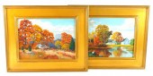 TWO FRAMED OILS OF NEW ENGLAND
