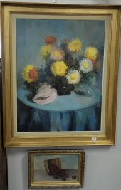 TWO FRAMED OILS ON CANVAS TO I