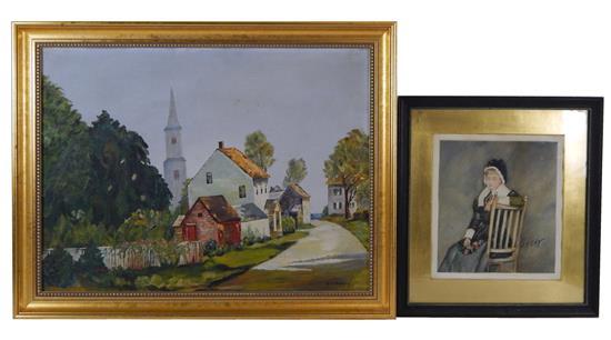 TWO FRAMED PAINTINGS: R. O'MEARA