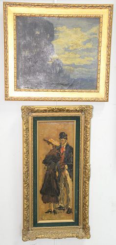 TWO FRAMED PAINTINGS TO INCLUDE