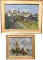 TWO FRAMED PAINTINGSTwo Framed