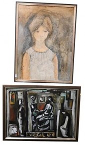 TWO FRAMED PAINTINGSTwo Framed