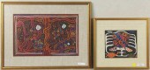 TWO FRAMED PANAMANIAN MOLASTwo