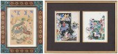 TWO FRAMED PERSIAN MINIATURE P