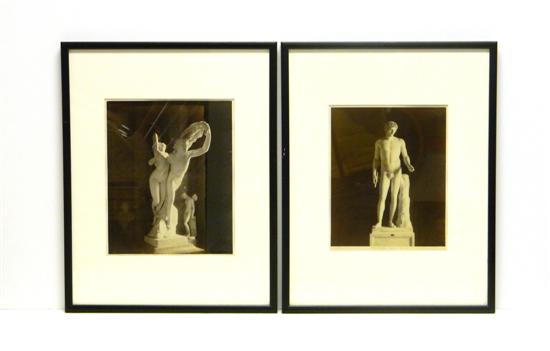 Two framed photographs of Roman