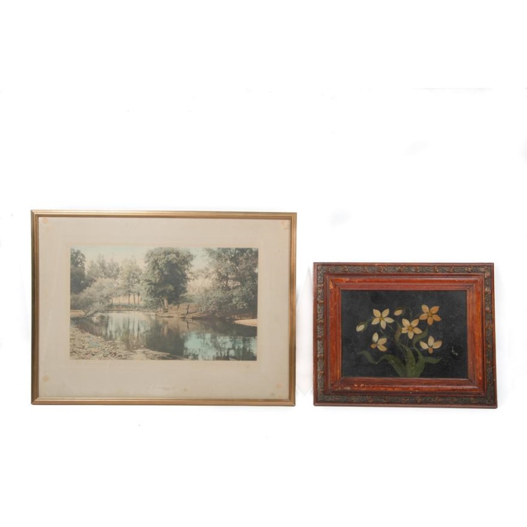 TWO FRAMED PIECES. American, 1st