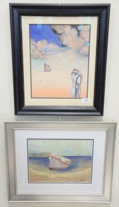TWO FRAMED PIECES, THE FIRST A