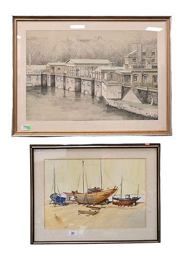 TWO FRAMED PIECES, TO INCLUDE