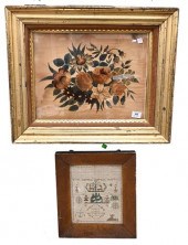 TWO FRAMED PIECES, TO INCLUDE