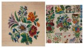 TWO FRAMED POLYCHROME BEADED S
