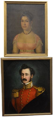 TWO FRAMED PORTRAITS TO INCLUDE A