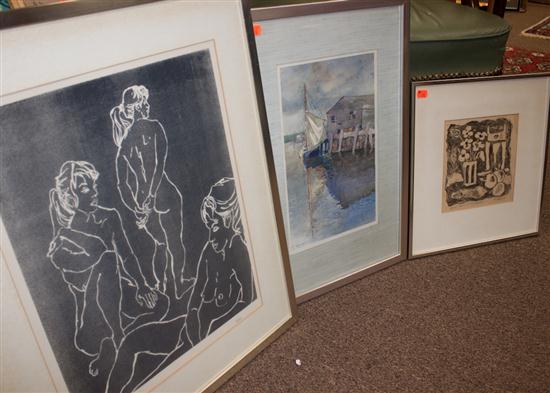Two framed prints and a