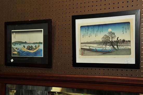 TWO FRAMED PRINTS. Asian  20th
