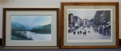 TWO FRAMED PRINTS, MOUNTAIN LA