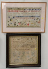 TWO FRAMED SAMPLERS, ELIZA S.