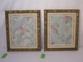 TWO FRAMED SCALAMANDRE ARCHIVA