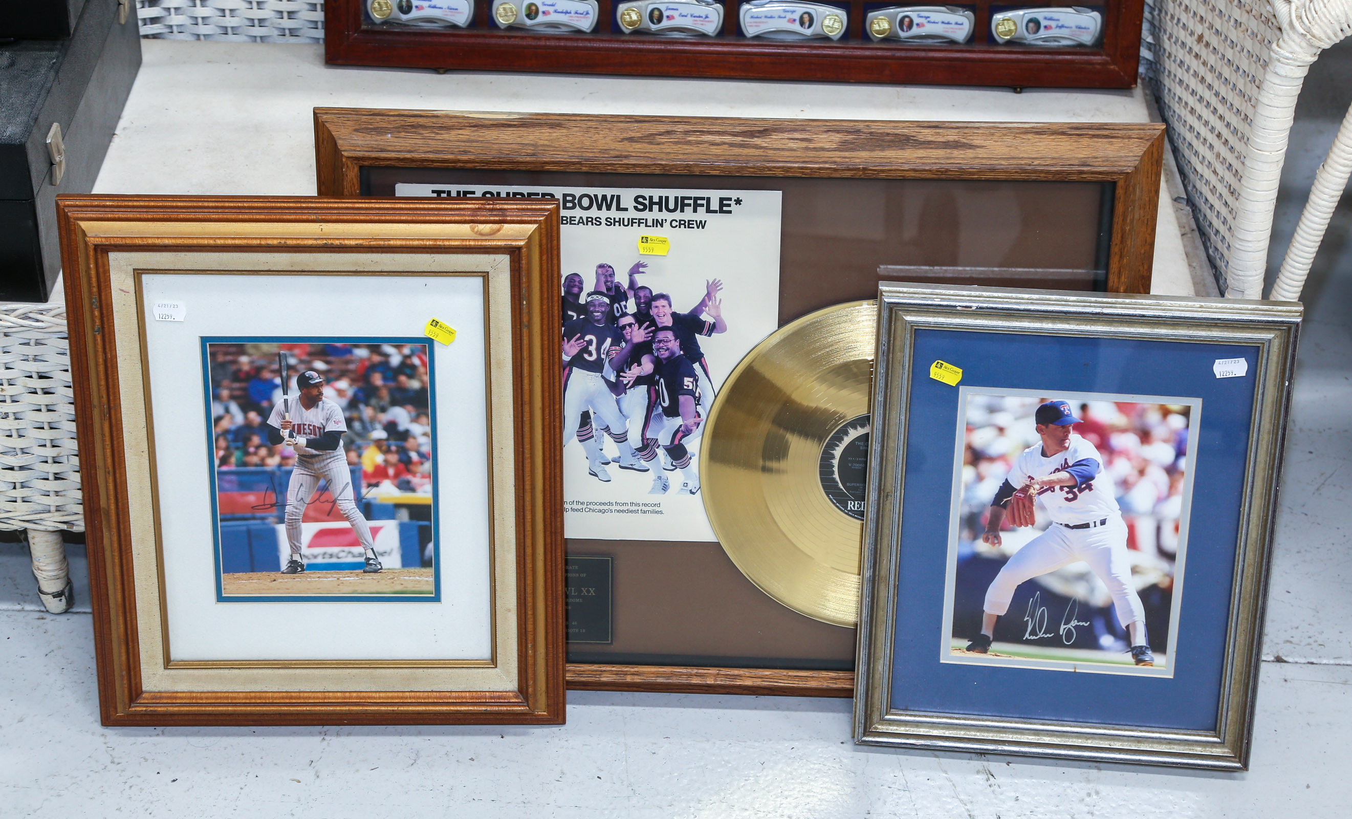 TWO FRAMED SIGNED BASEBALL PHOTOS