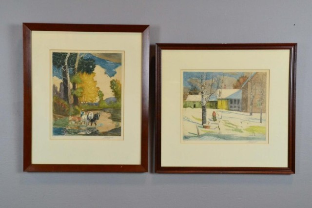 TWO FRAMED SIGNED GRIFFITH LITHOS.A