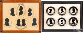 TWO FRAMED SILHOUETTE GROUPS<b