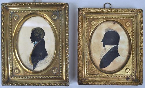 TWO FRAMED SILHOUETTE