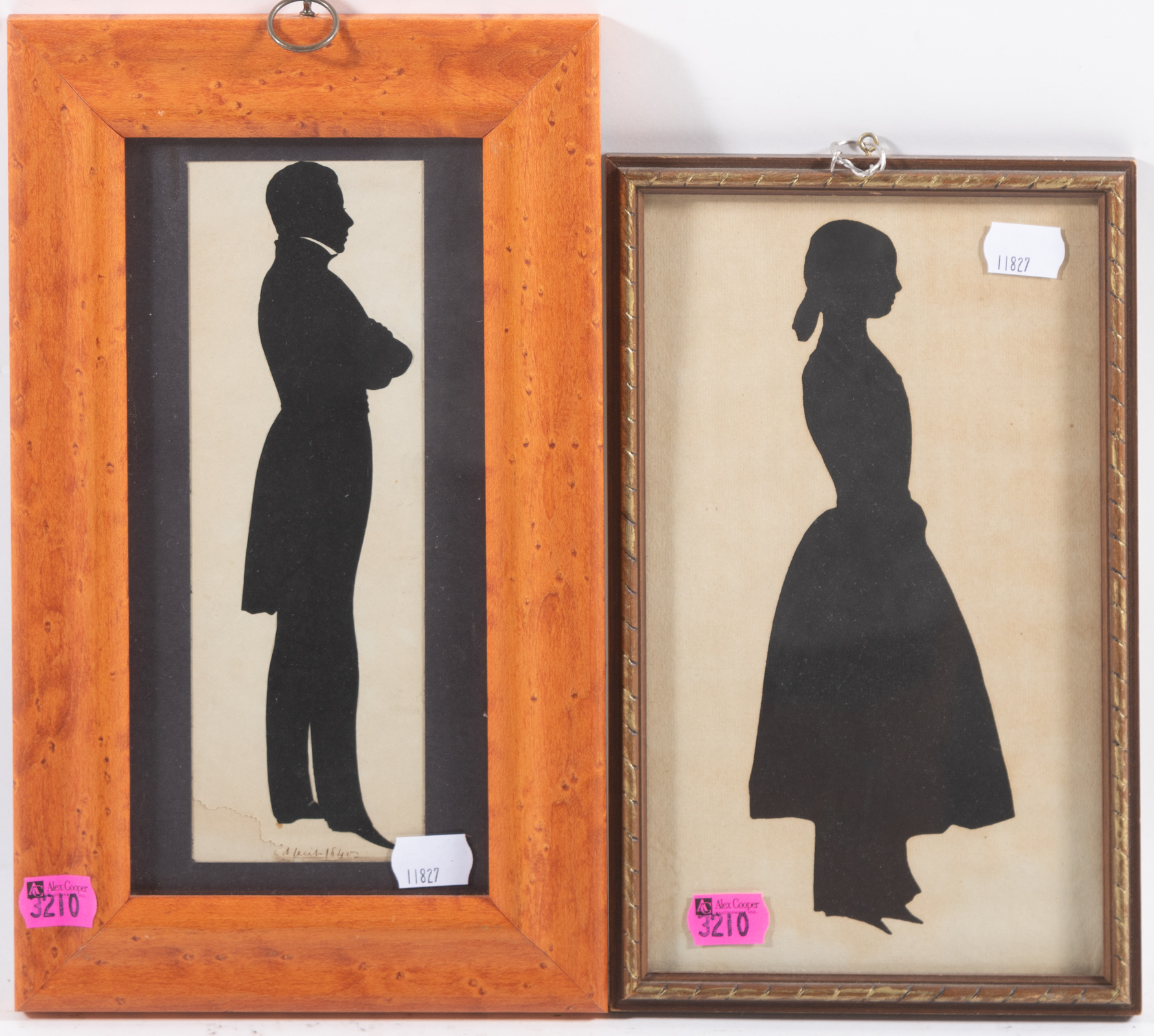 TWO FRAMED SILHOUETTES One