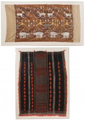 TWO FRAMED TEXTILESTwo Framed