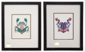 TWO FRAMED TLINGET INFLUENCED