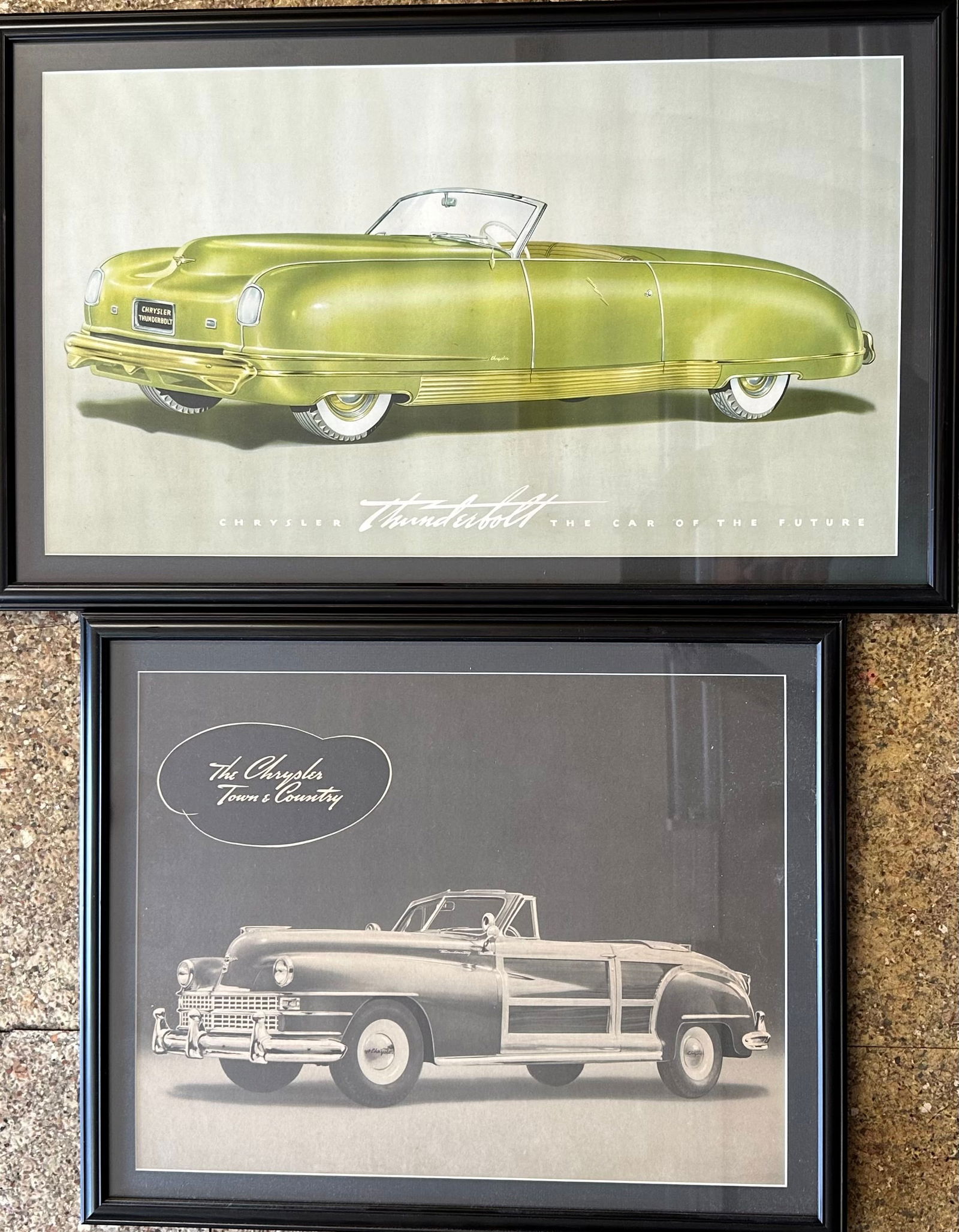 TWO FRAMED UNDER GLASS DEALER