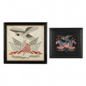 TWO FRAMED VINTAGE PATRIOTIC N